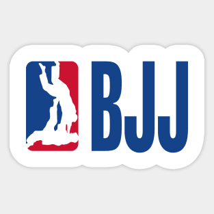 BJJ - Jiu Jitsu NBA logo parody Sticker